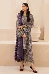 BAROQUE - 3PC LAWN PRINTED SHIRT WITH VOIL PRINTED DUAPTTA AND TROUSER -PFS-523