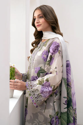 BAROQUE - 3PC LAWN DIGITAL PRINT SHIRT & TROUSER WITH VOIL DIGITAL PRINT DUPATTA -PFS-532