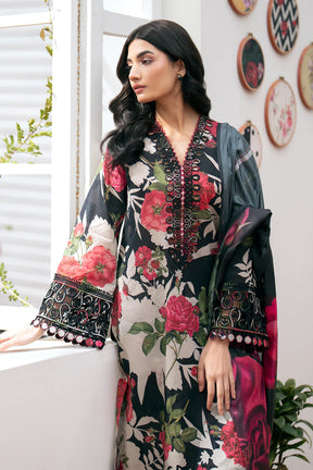 BAROQUE - 3PC LAWN DIGITAL PRINT SHIRT & TROUSER WITH VOIL DIGITAL PRINT DUPATTA -PFS-533