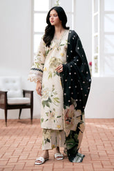 BAROQUE - 3PC LAWN DIGITAL PRINT SHIRT & TROUSER WITH VOIL DIGITAL PRINT DUPATTA -PFS-536