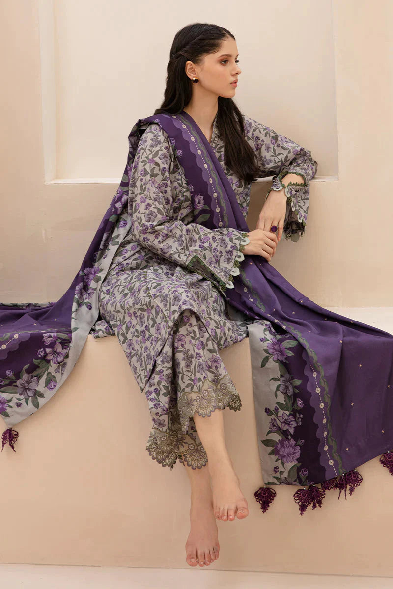 BAROQUE - 3PC LAWN PRINTED SHIRT WITH VOIL PRINTED DUAPTTA AND TROUSER -PFS-523