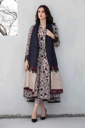 BAROQUE - 3PC LAWN PRINTED SHIRT WITH VOIL PRINTED DUAPTTA AND TROUSER -PFS-549