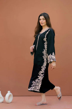 LAJWANTI - 2PC LAWN EMBROIDERED SHIRT WITH LAWN TROUSER -PFS-525