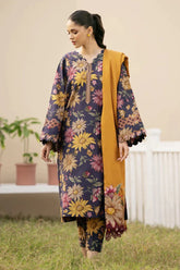 BAROQUE - 3PC LAWN DIGITAL PRINT SHIRT & TROUSER WITH VOIL DIGITAL PRINT DUPATTA -PFS-529