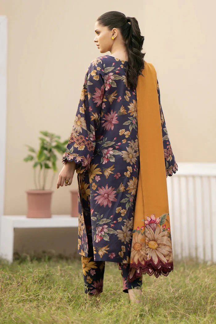 BAROQUE - 3PC LAWN DIGITAL PRINT SHIRT & TROUSER WITH VOIL DIGITAL PRINT DUPATTA -PFS-529