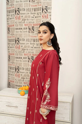 URGE - 3PC LAWN EMBROIDERED SHIRT WITH DIAMOND PRINTED DUPATTA AND EMB TROUSER-PFS-560