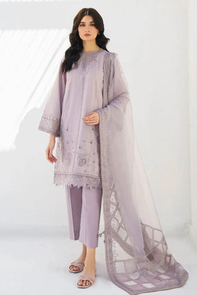 JAZMIN - 3PC LAWN EMBROIDERED SHIRT WITH ORGANZA EMBROIDERED DUPATTA AND TROUSER -PFS-558