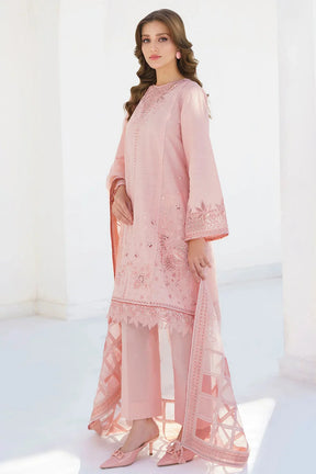 JAZMIN - 3PC LAWN EMBROIDERED SHIRT WITH ORGANZA EMBROIDERED DUPATTA AND TROUSER -PFS-559