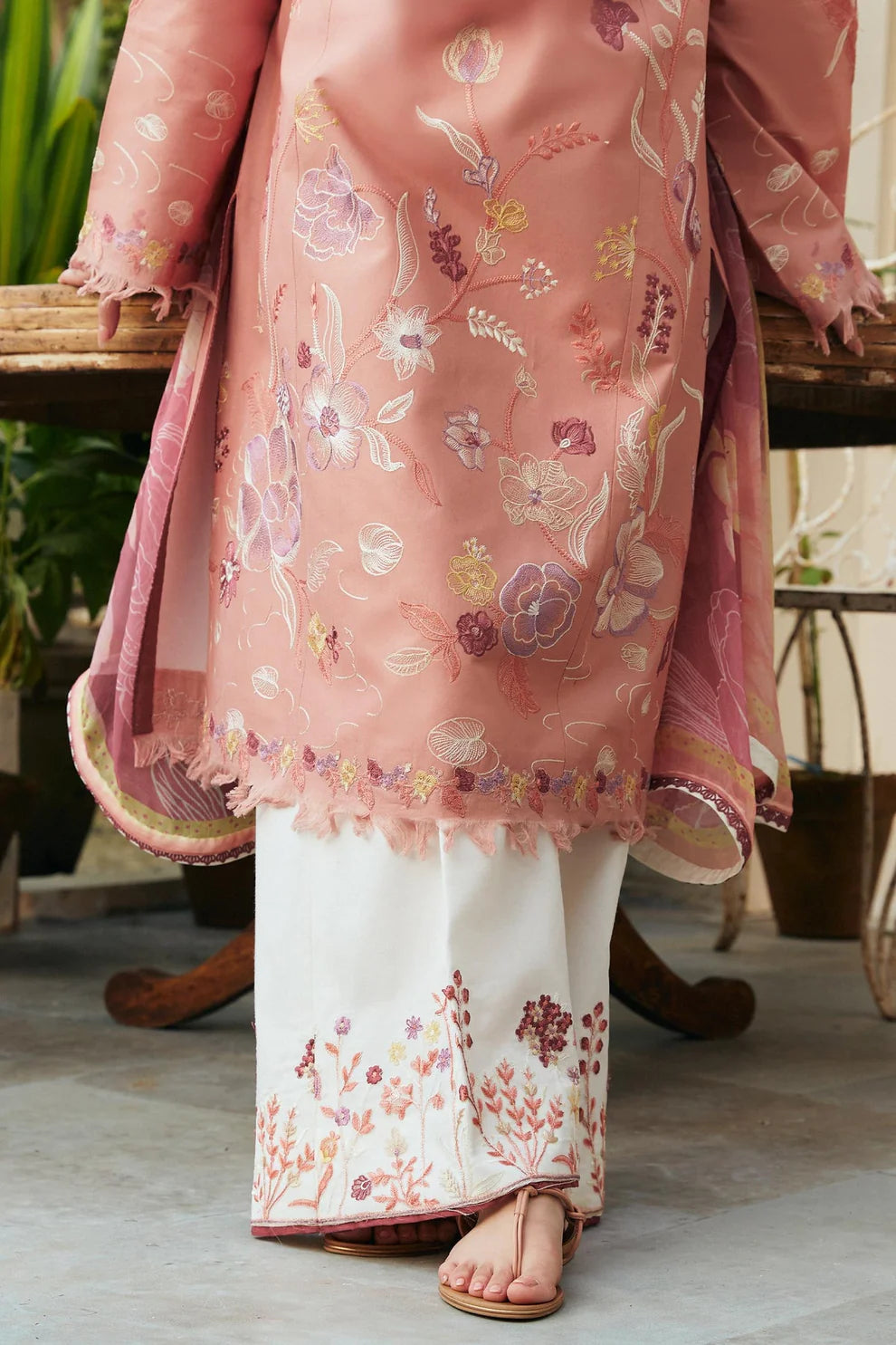 COCO BY ZARA SHAH JAHAN - 3PC LAWN EMBROIDERED SHIRT WITH PRINTED DUPATTA AND TROUSER -PFS-546