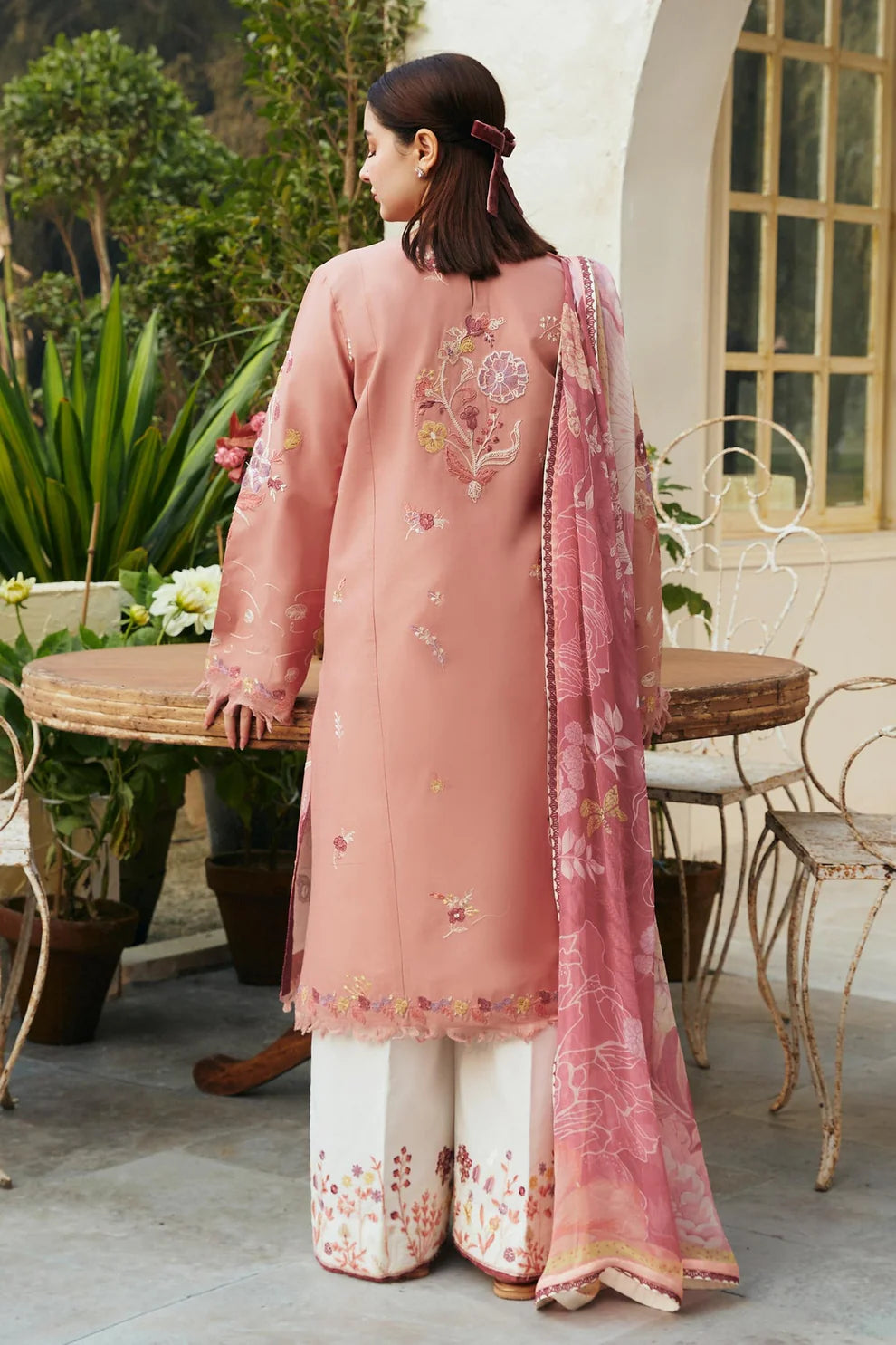 COCO BY ZARA SHAH JAHAN - 3PC LAWN EMBROIDERED SHIRT WITH PRINTED DUPATTA AND TROUSER -PFS-546