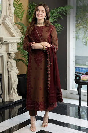 ASIM JOFA- 3PC LAWN EMBROIDERED SHIRT WITH BAMBER CHIFFON EMBROIDERED DUPATTA -PFS-556